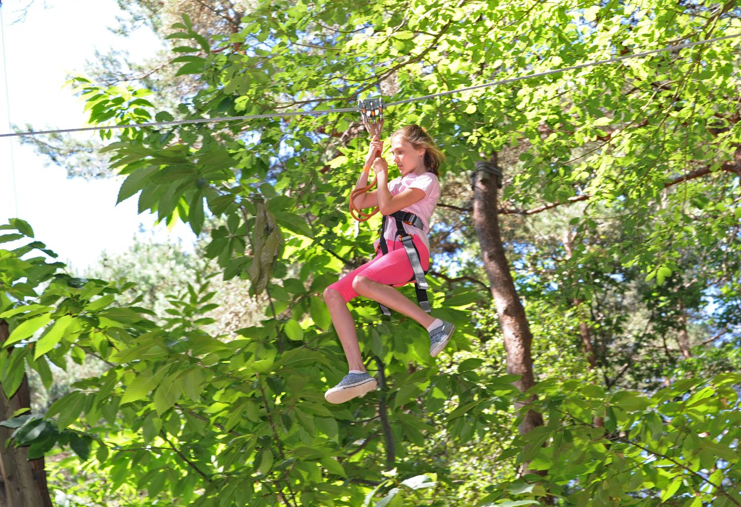 Tyroliennes enfant Aventure Floreval Essonne près de Paris