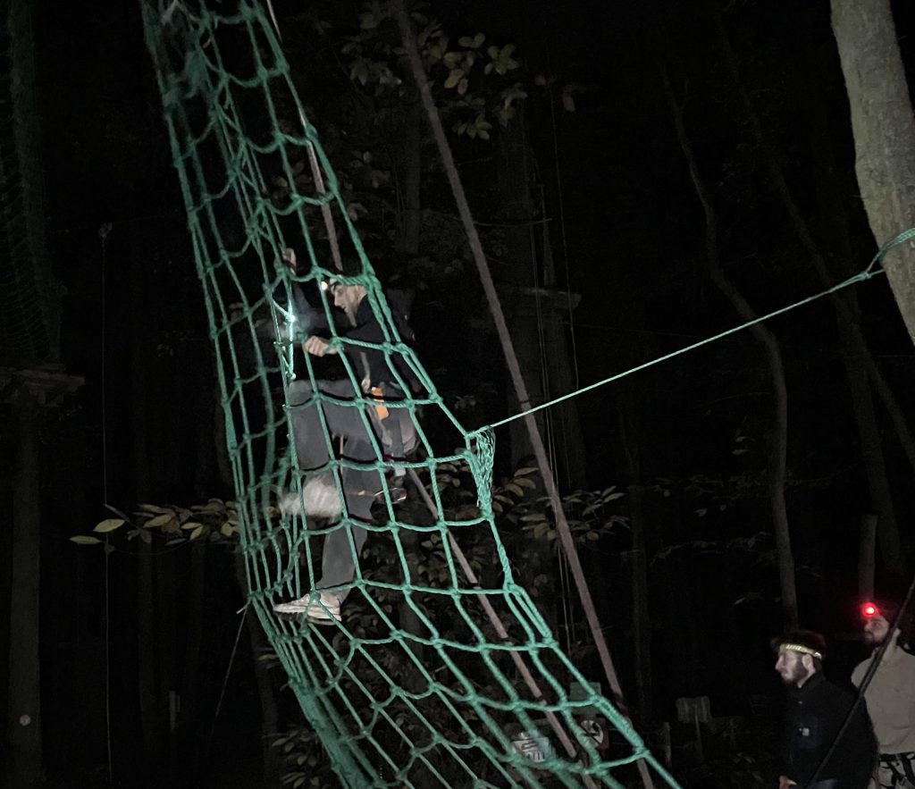 accrobranche de nuit chez Aventure Floreval